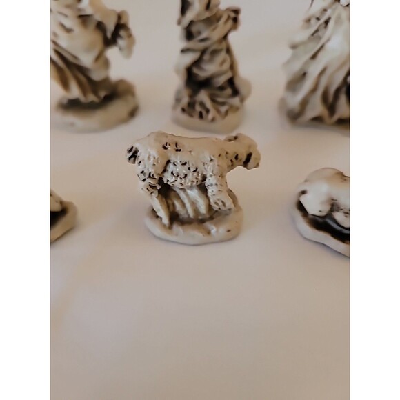 Vintage Chalk ? Nativity Scene, 6 Pieces Miniature 3" To 1" Height - Picture 15 of 16